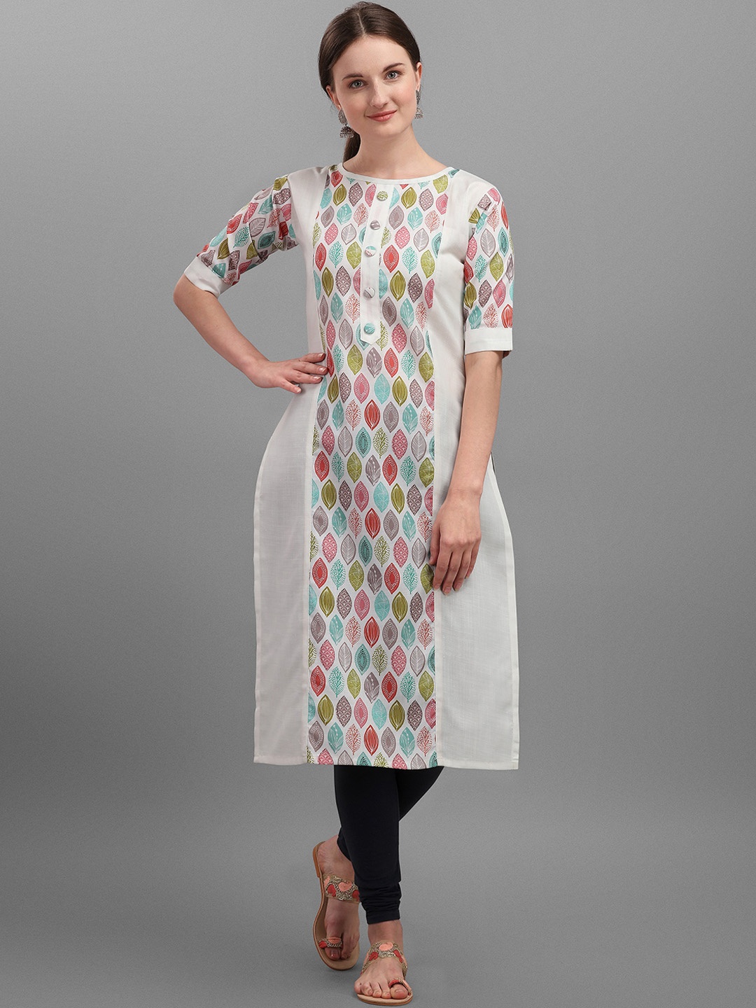 

Fashion Booms Women Multicoloured Floral Printed Kurta, Multi