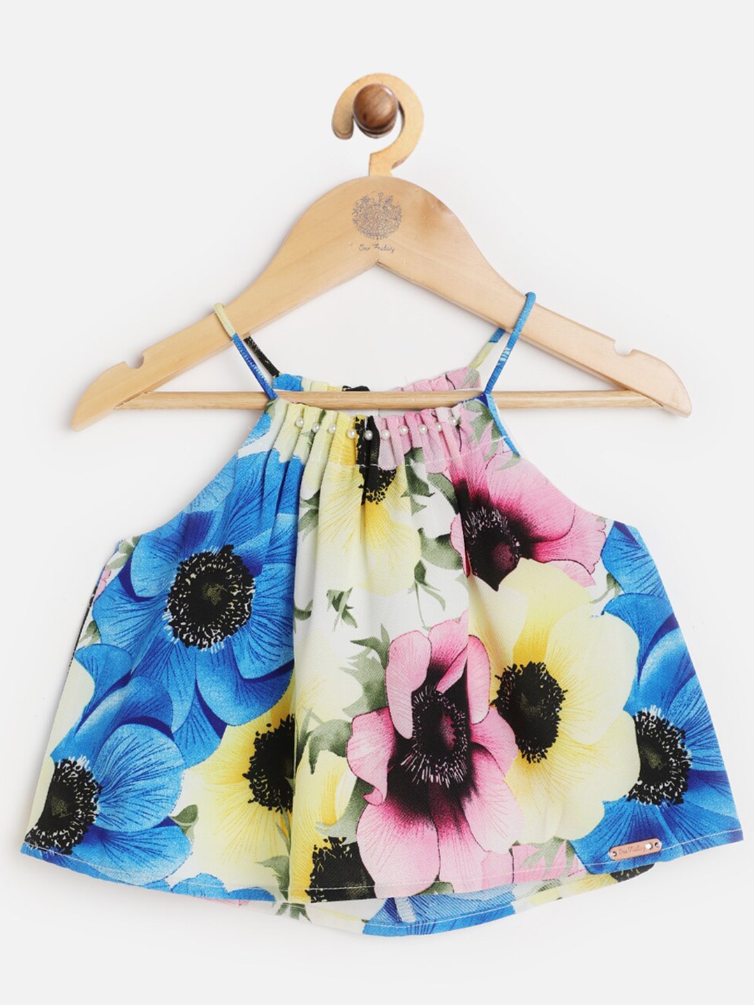 

One Friday Girls Multicoloured Floral Printed Top, Multi