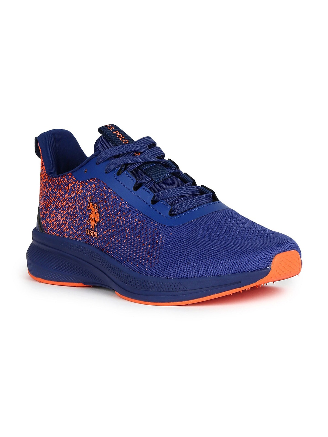 

U S Polo Assn Men Blue Textile Walking Shoes