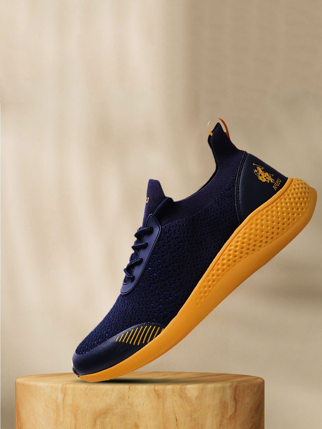 

U S Polo Assn Men Navy Blue Textile Walking Shoes