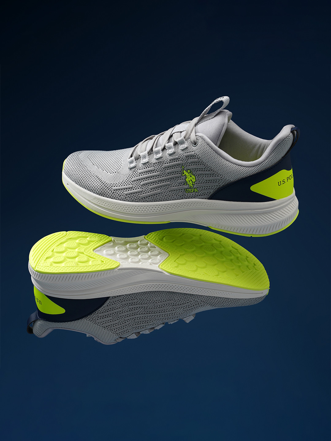 

U.S. Polo Assn. Men Grey Textile Walking Shoes