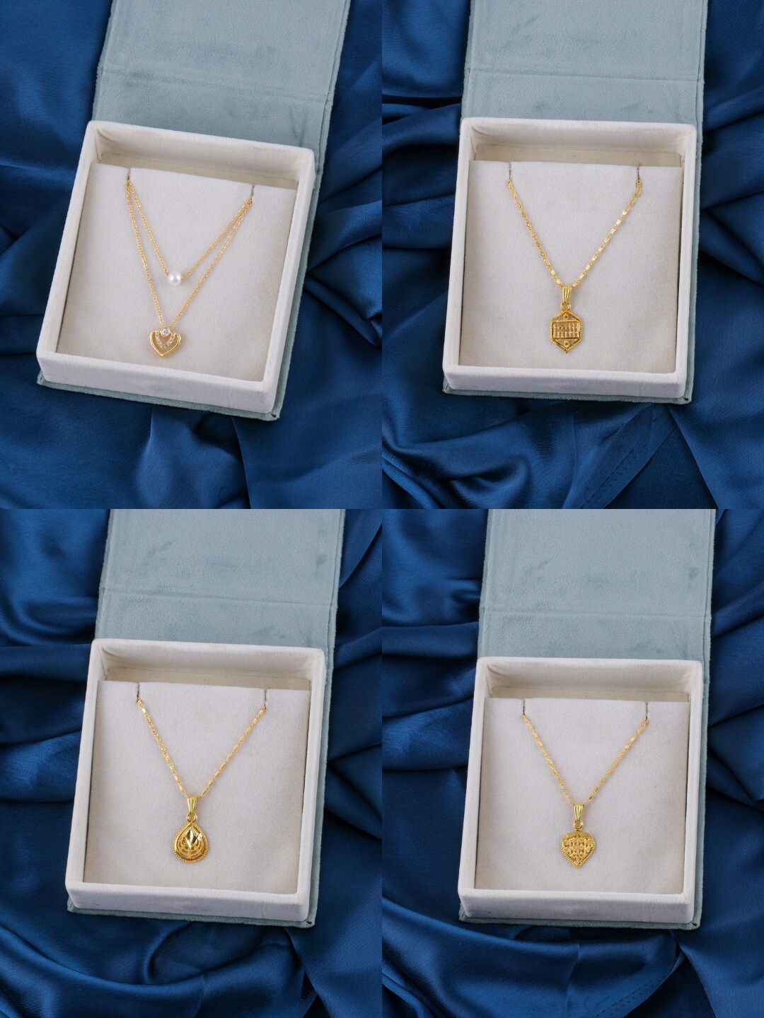 

Brandsoon Set Of 4 Gold-Plated Brass Feather Chains