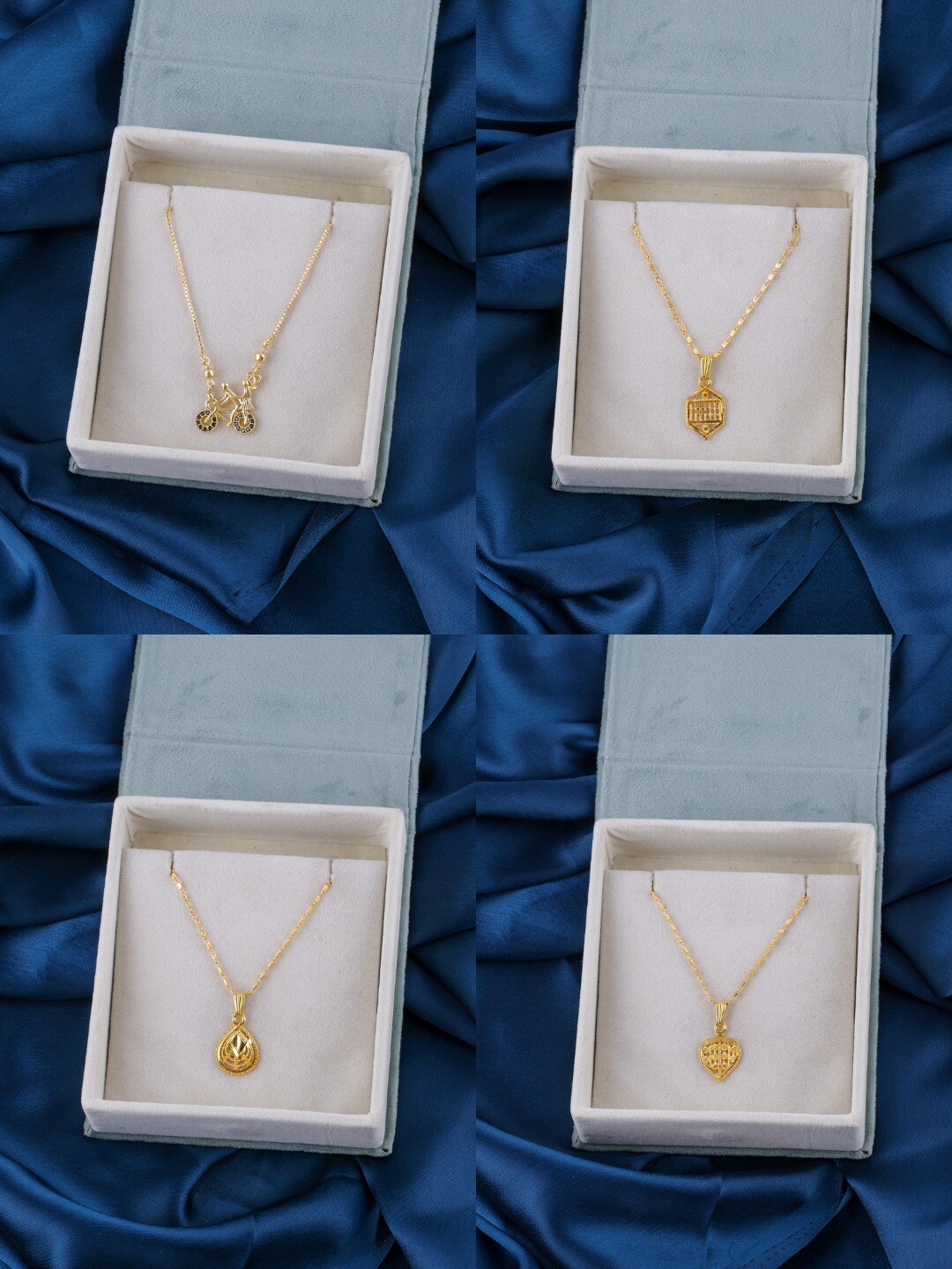 

Brandsoon Set Of 4 Gold-Plated Brass Feather Chains