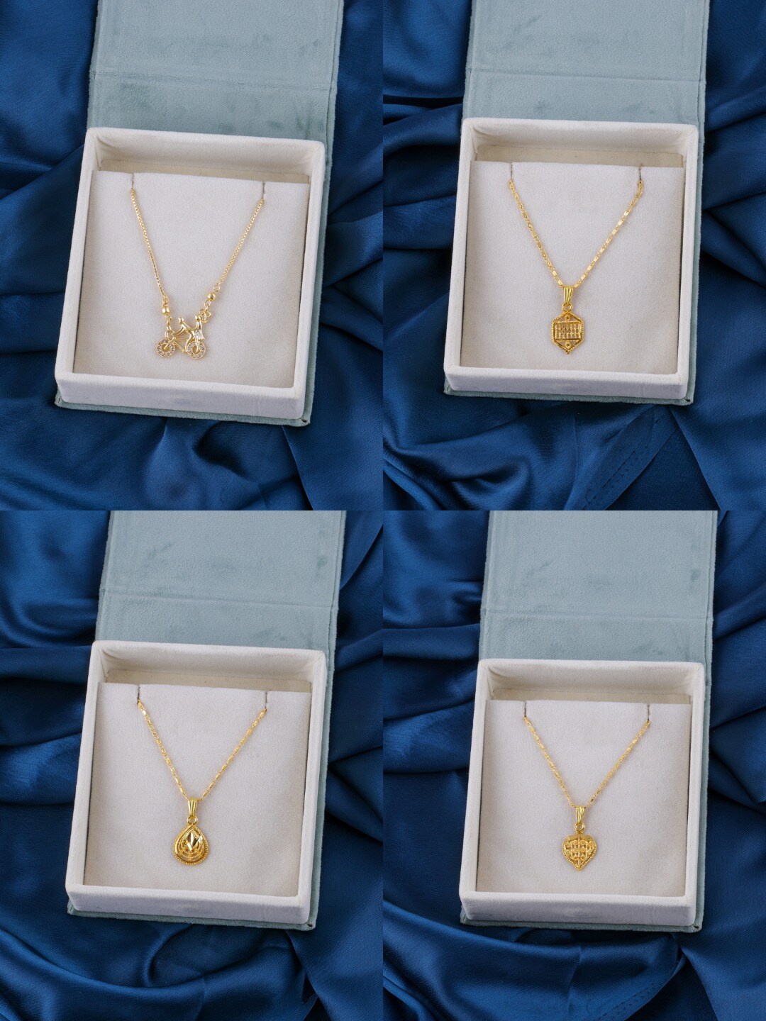 Brandsoon Pack of 4 Gold-Plated Brass Chain
