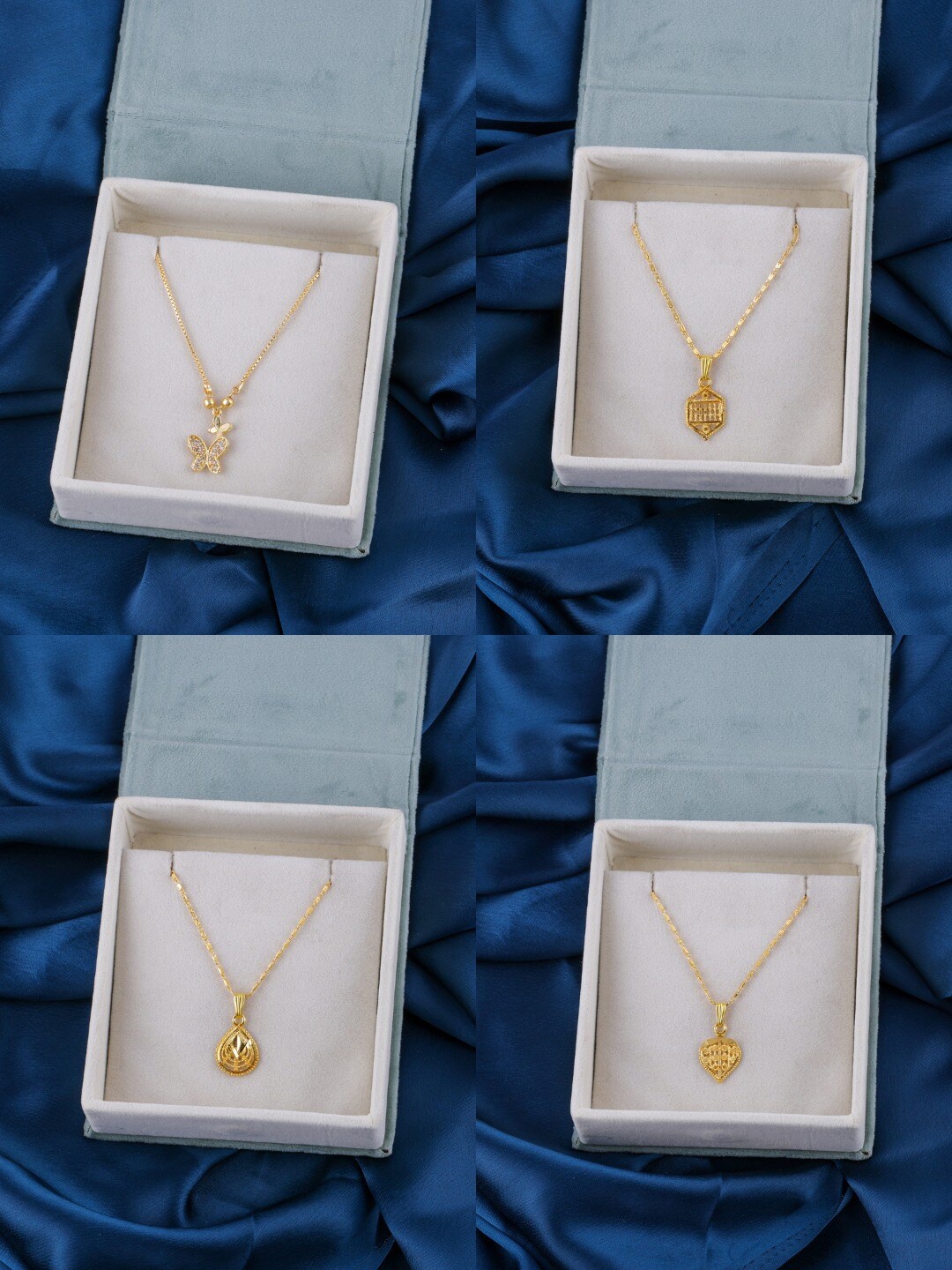 

Brandsoon Set Of 4 Gold-Plated Brass Feather Chains