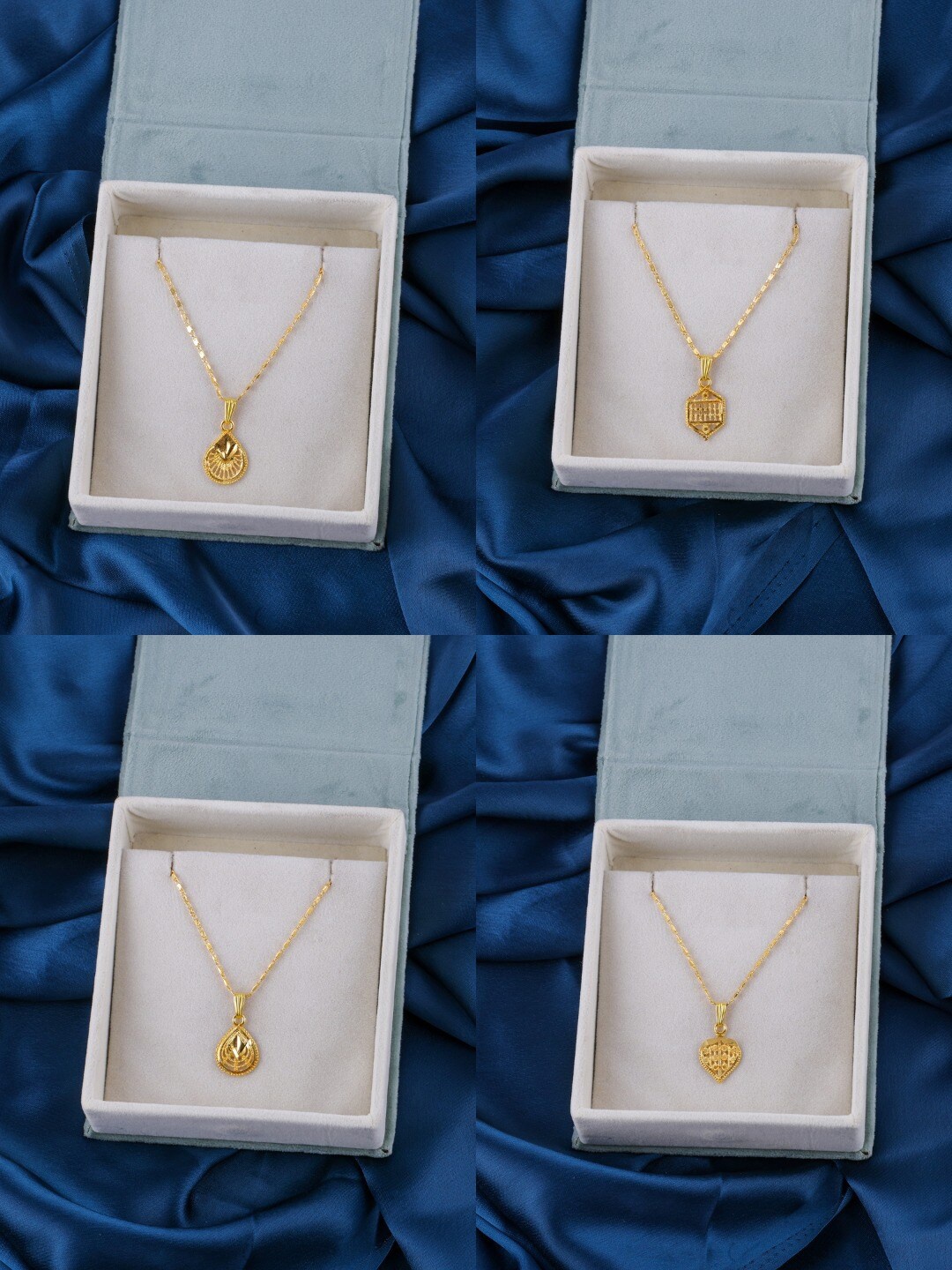 

Brandsoon Set Of 4 Gold-Plated Brass Feather Chains
