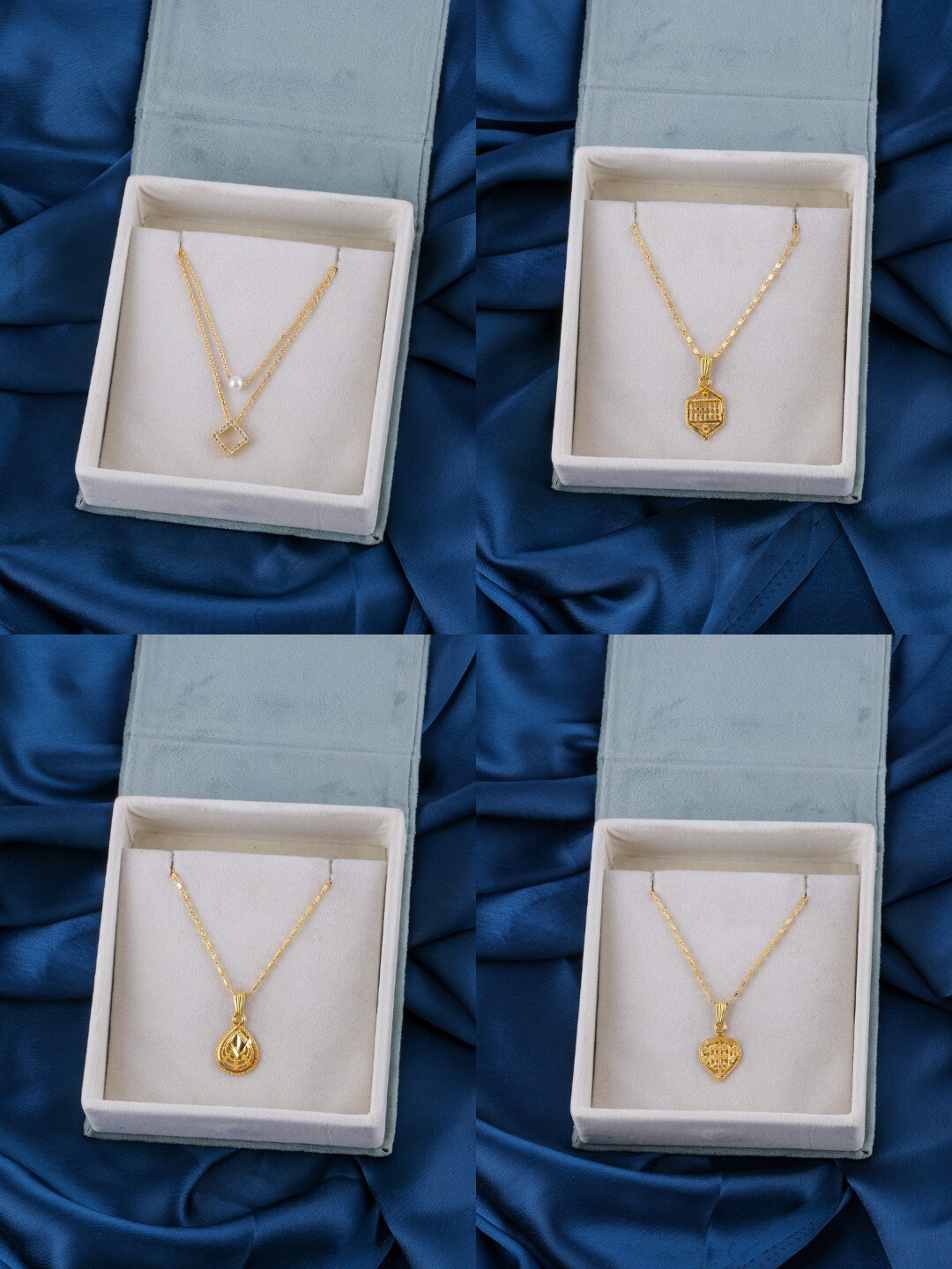 

Brandsoon Set Of 4 Gold-Plated Brass Feather Chains