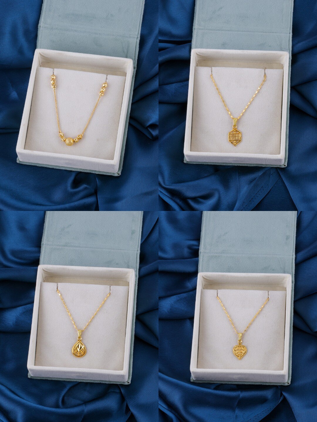 

Brandsoon Set Of 4 Gold-Plated Brass Feather Chains