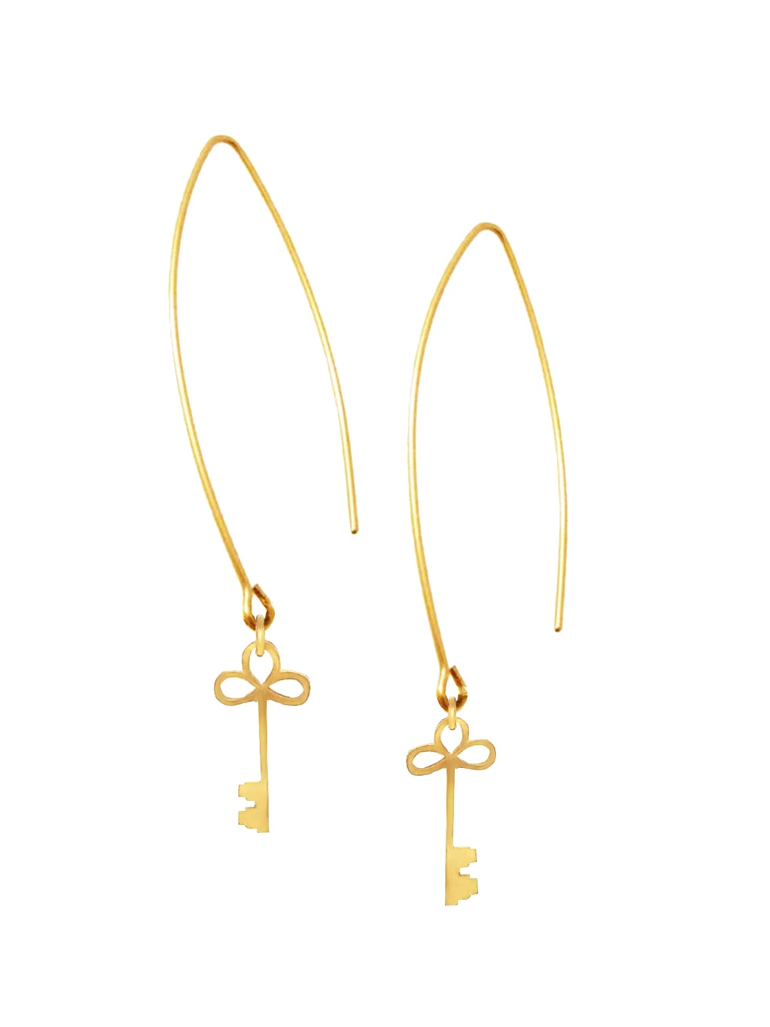 

Goldnera Gold-Toned Contemporary Drop Earrings