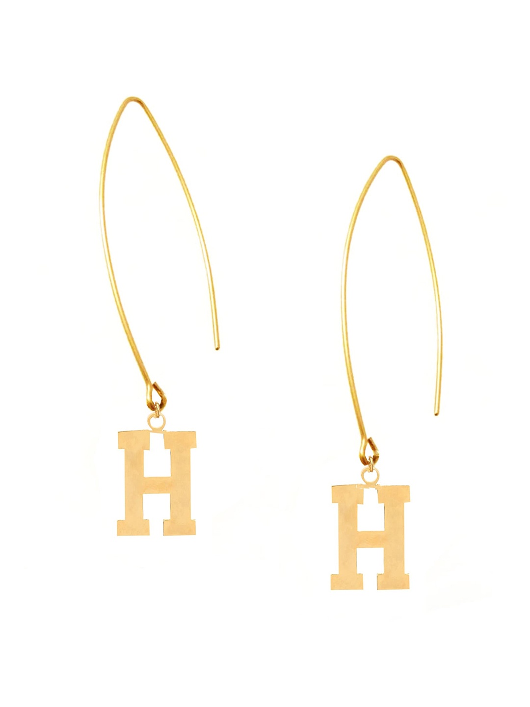 

Goldnera Gold-Toned Contemporary Drop Earrings