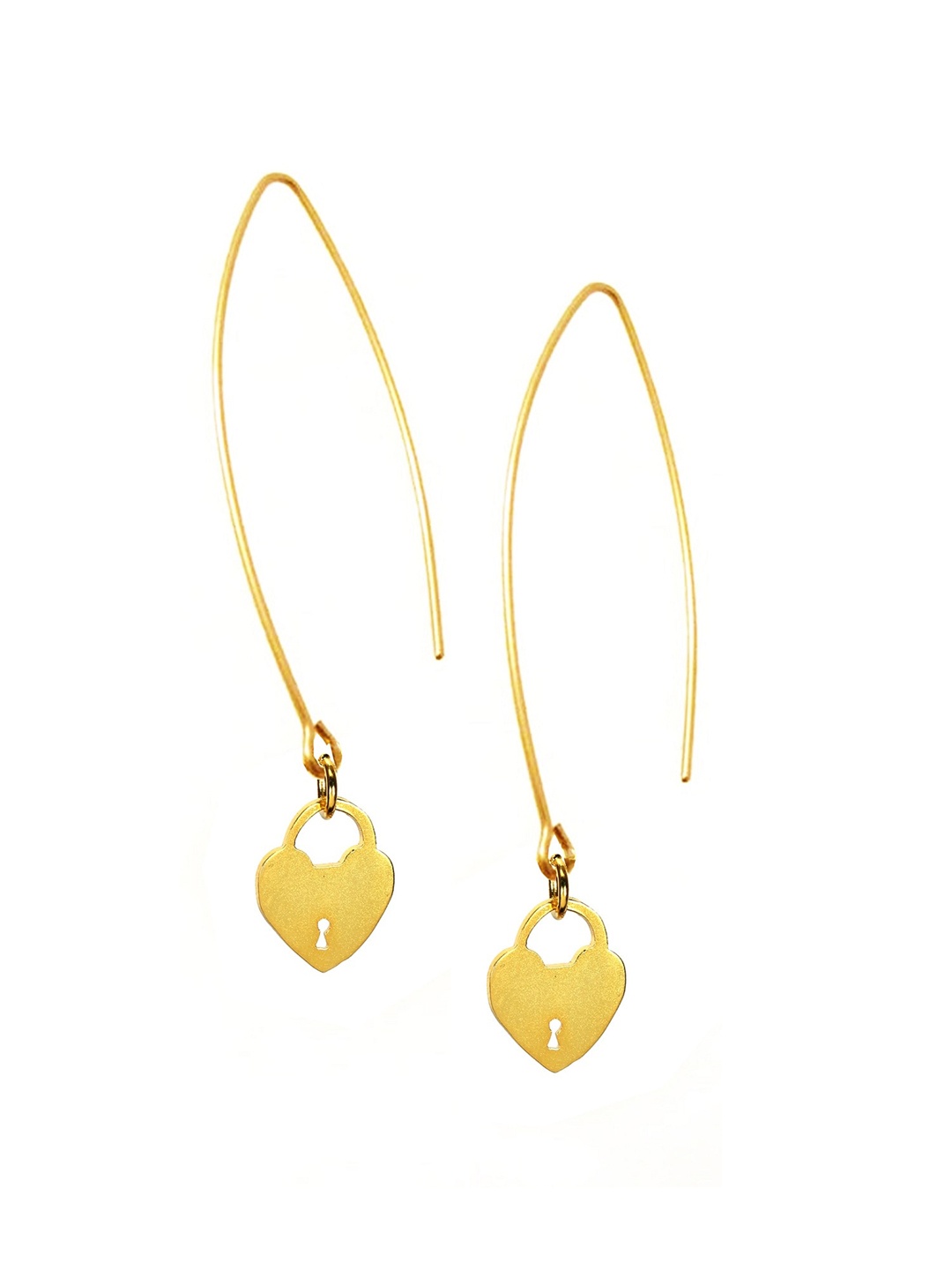 

Goldnera Gold-Toned Contemporary Drop Earrings