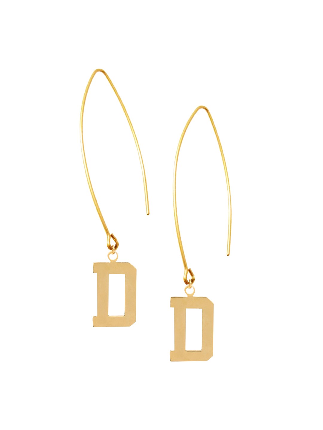 

Goldnera Gold-Toned Contemporary Drop Earrings