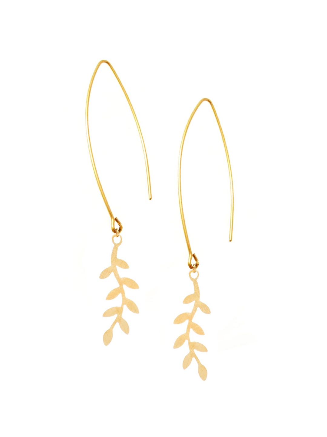 

Goldnera Gold-Toned Contemporary Drop Earrings