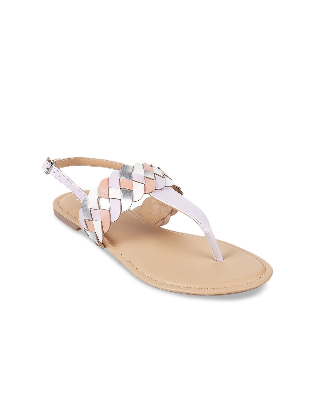 

Metro Women Purple Printed T-Strap Flats