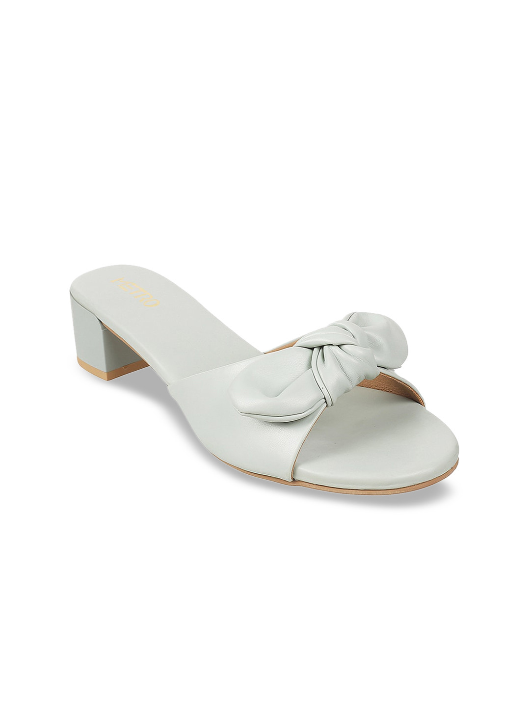 

Metro Green Block Heels with Bows