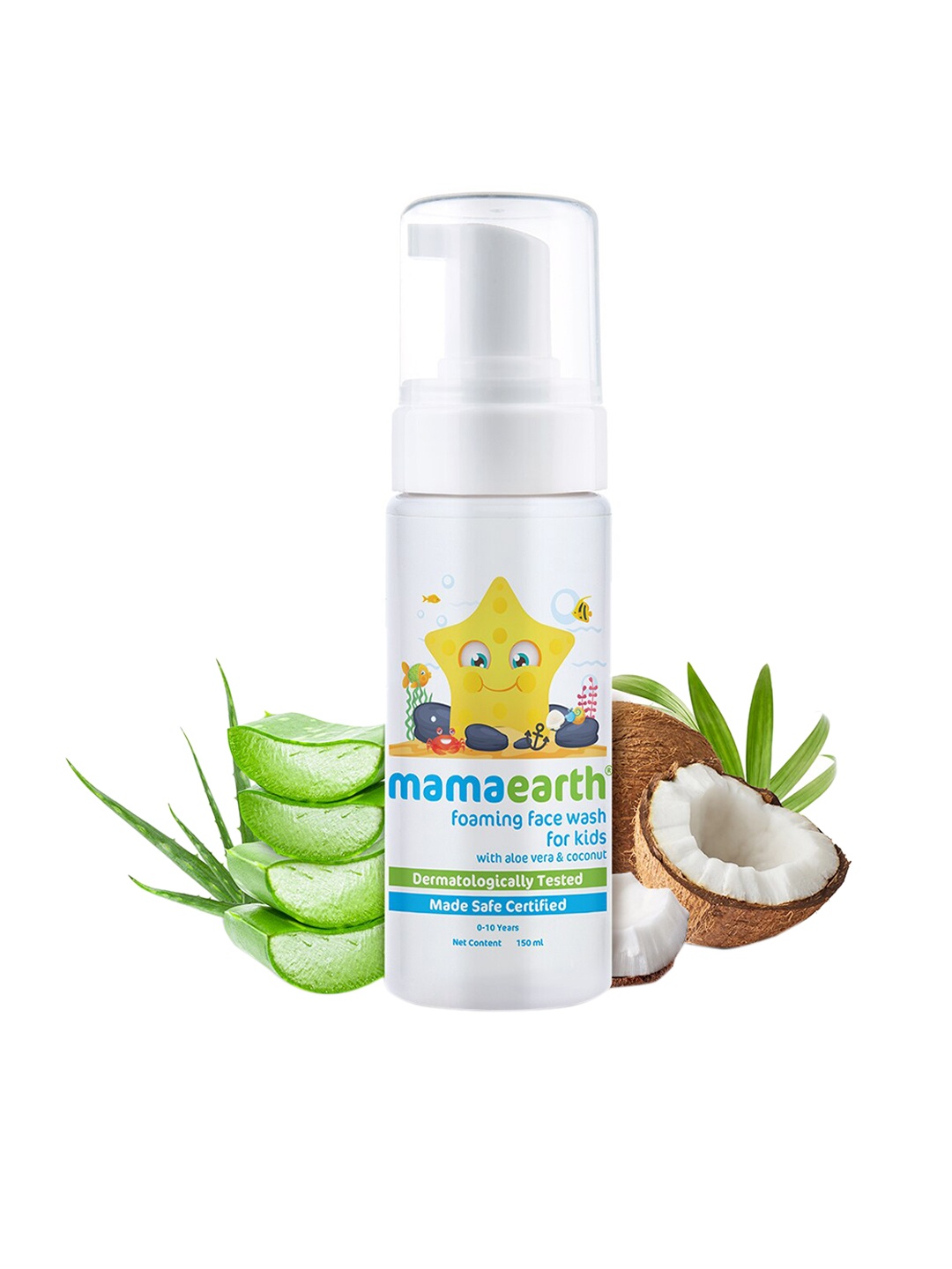 

Mamaearth Kids Foaming Face Wash with Aloevera & Coconut 150 ml, White