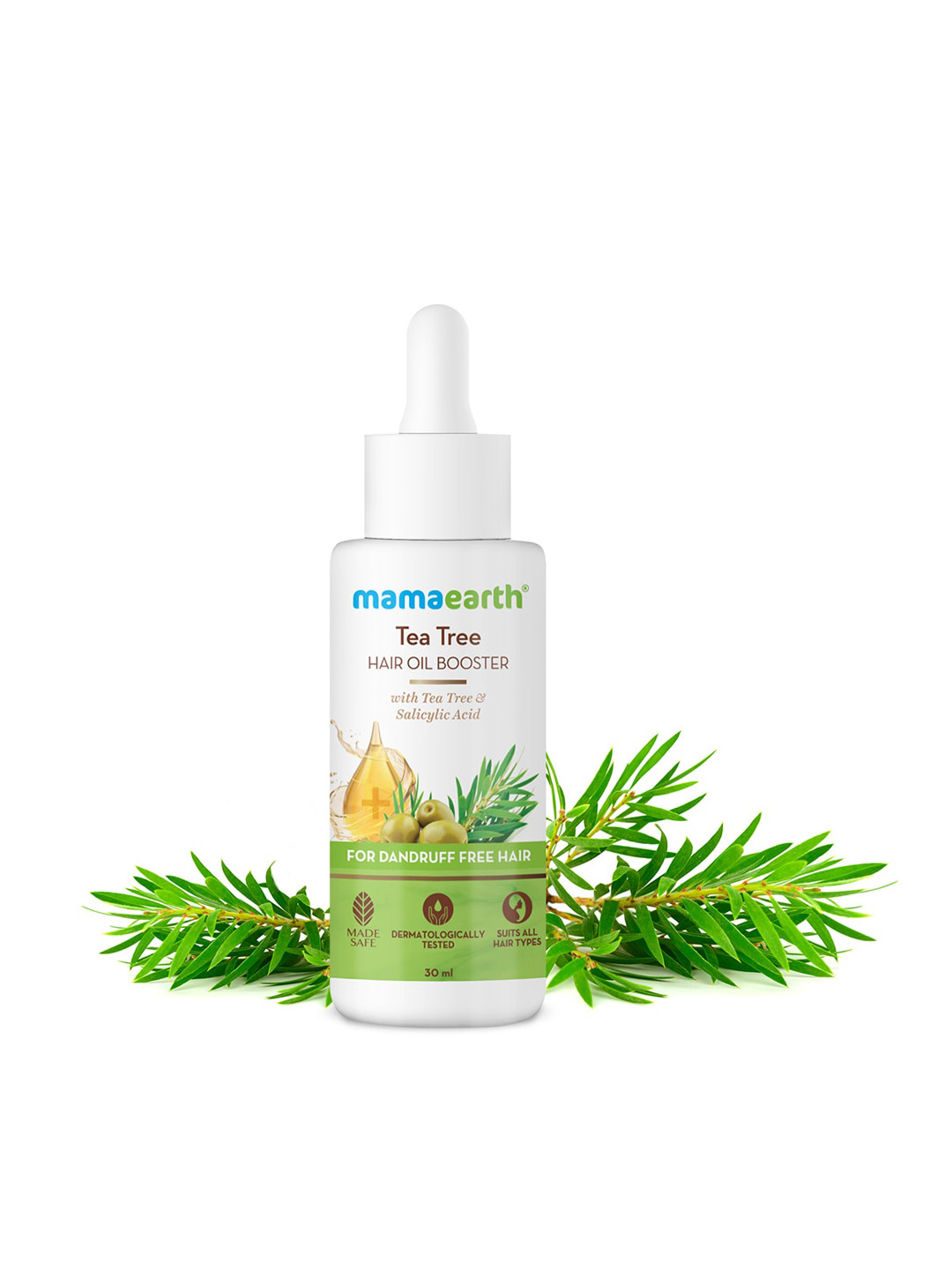 

Mamaearth Tea Tree Hair Oil Booster with Salicylic Acid for Dandruff Free Hair - 30ml, White
