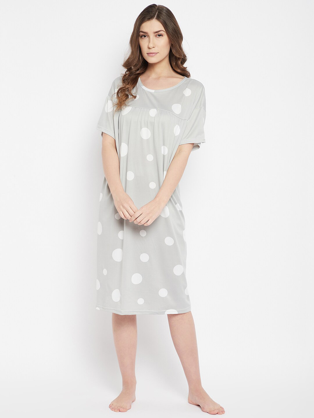 

Camey Women Grey Printed Nightdress