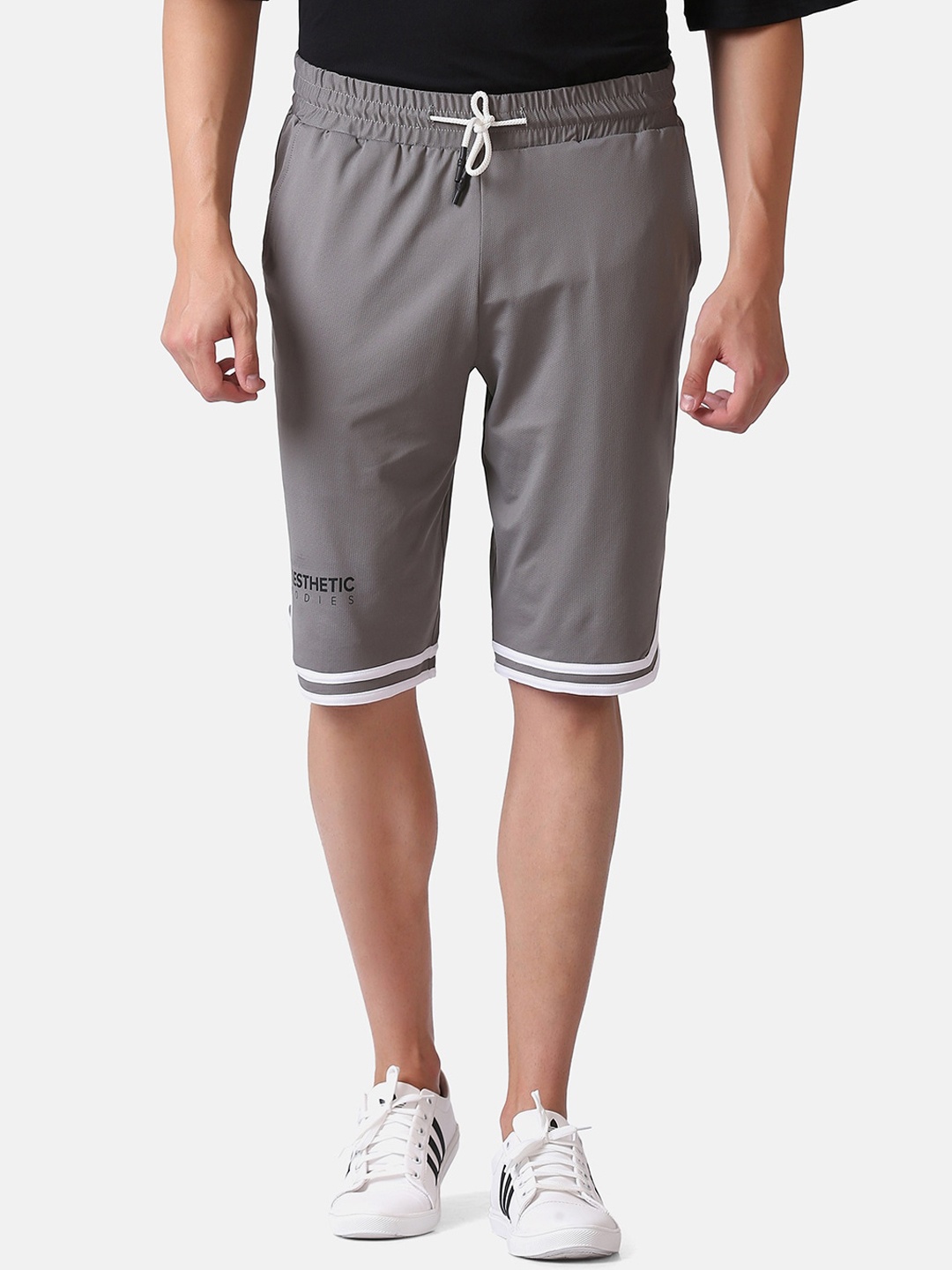 

Aesthetic Bodies Men Grey Training or Gym Sports Shorts