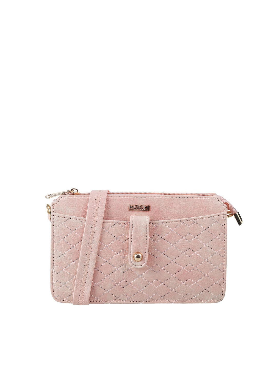 

Mochi Pink Textured Quilted Purse Clutch