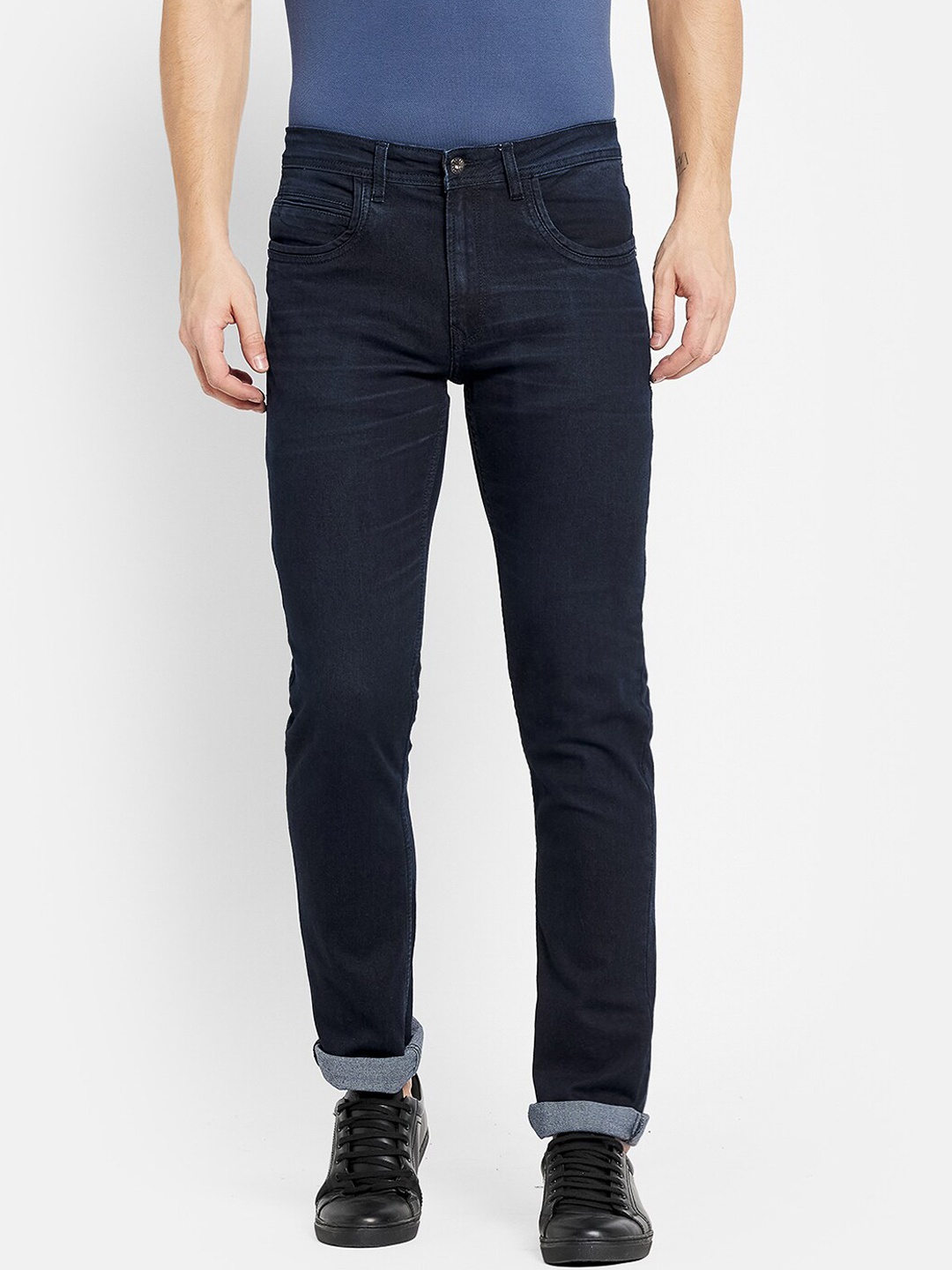 

Octave Men Navy Blue Stretchable Cotton Jeans