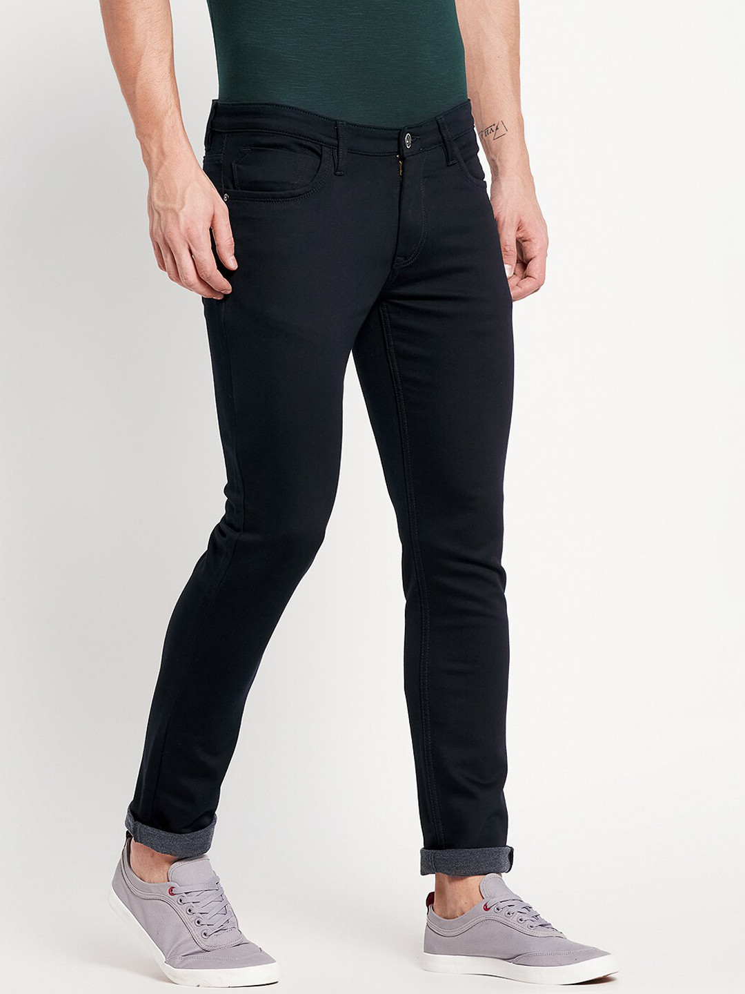 

Octave Men Navy Blue Cotton Stretchable Jeans