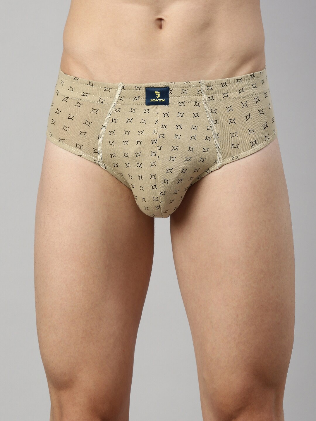 

Joven Men Beige Printed Basic Briefs