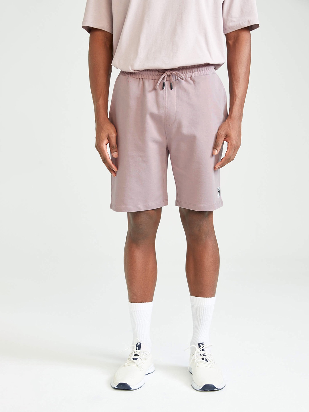 

DeFacto Men Pink Solid Cotton Shorts