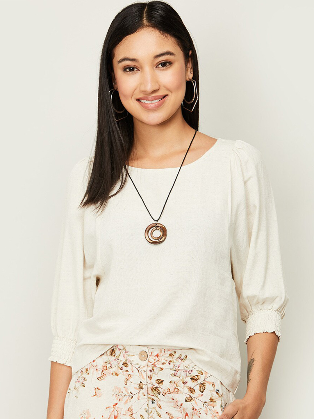 

CODE by Lifestyle Women Beige Solid Top