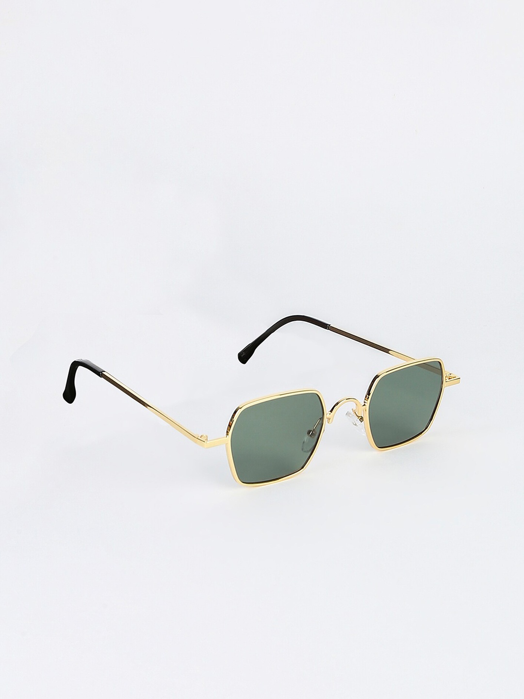 

20Dresses Women Green Lens & Gold-Toned Rectangle Sunglasses SG0591