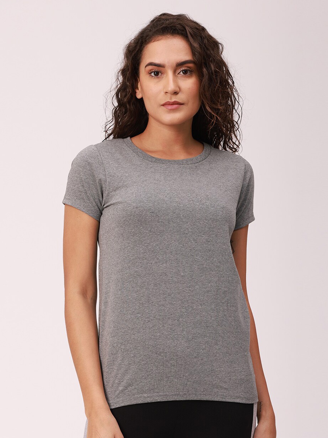 

De Moza Women Solid Charcoal Top