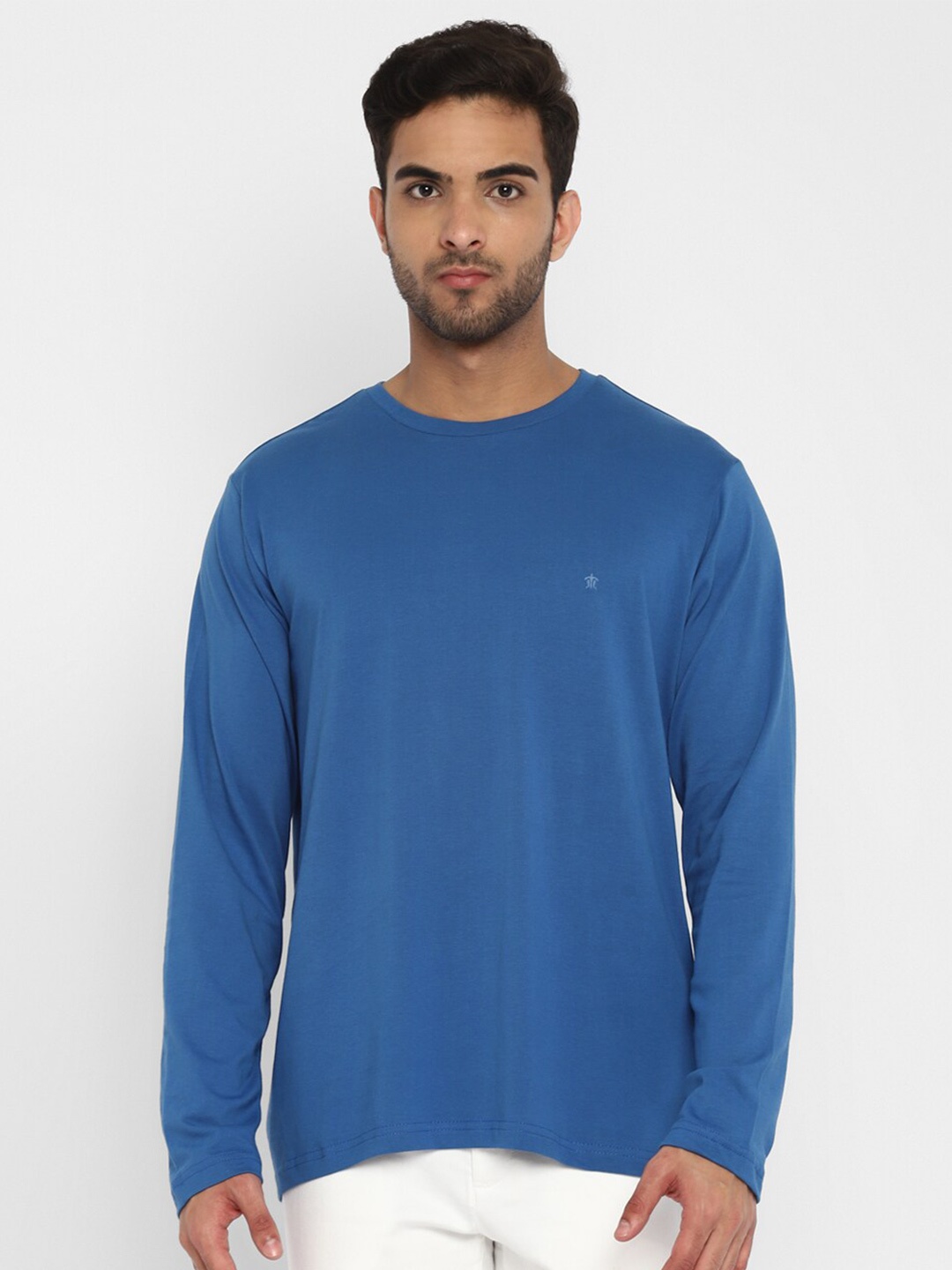 

Turtle Men Blue Pure Cotton Slim Fit T-shirt