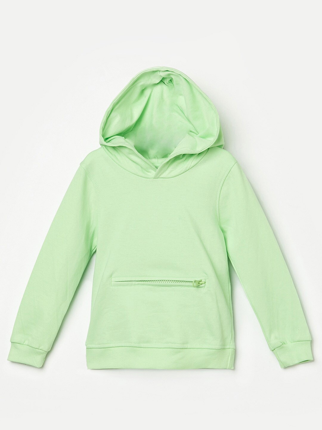 

Juniors by Lifestyle Boys Lime Green Hooded Cotton Sweatshirt