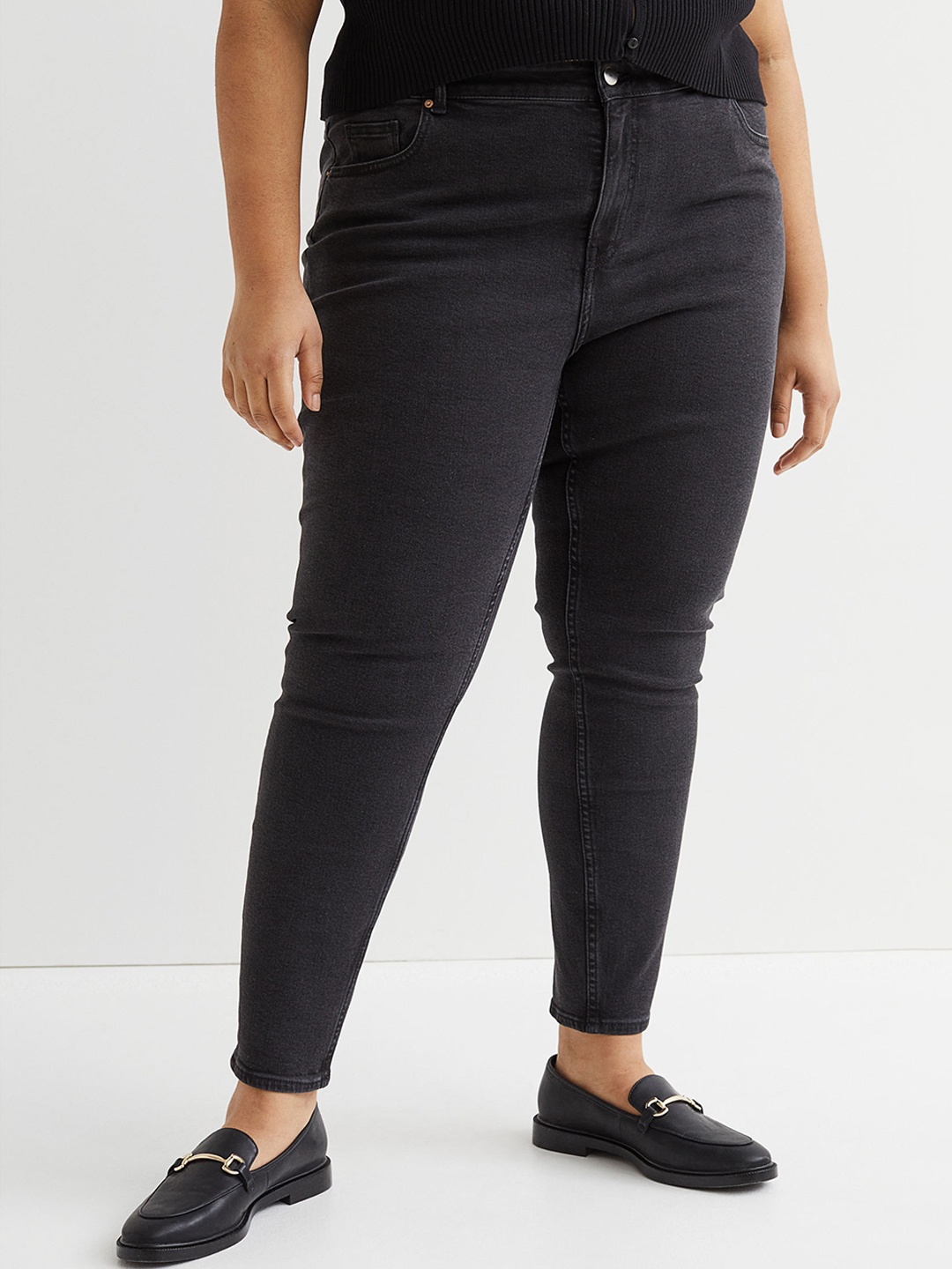 

H&M Women Grey H&M+ Skinny Regular Jeans