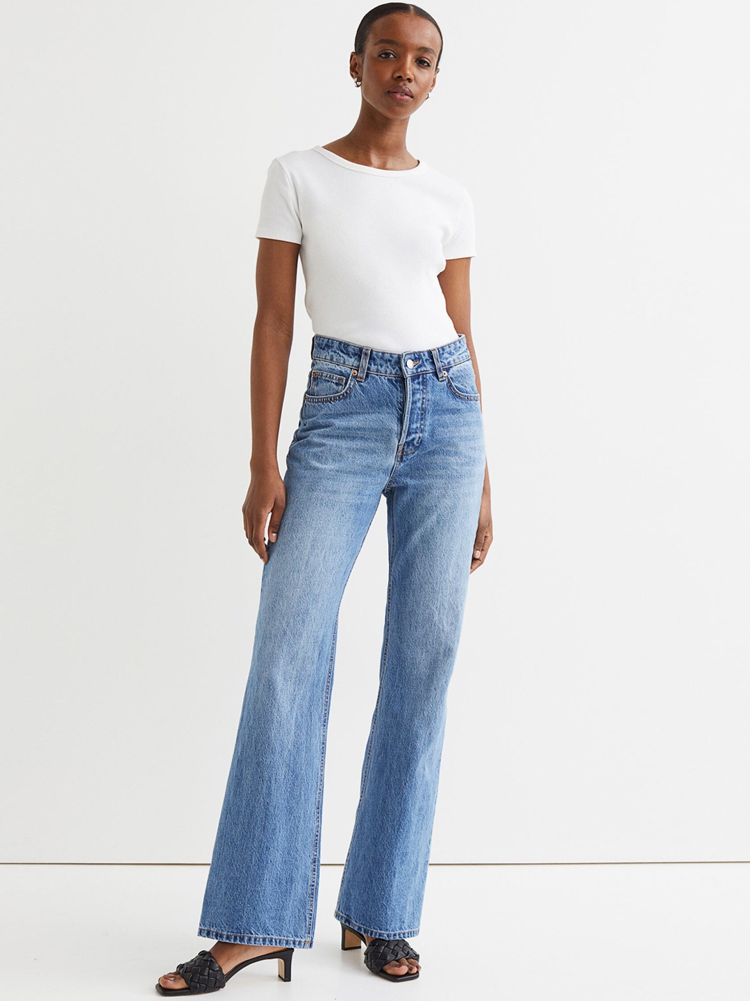 

H&M Women Blue Bootcut Low Jeans