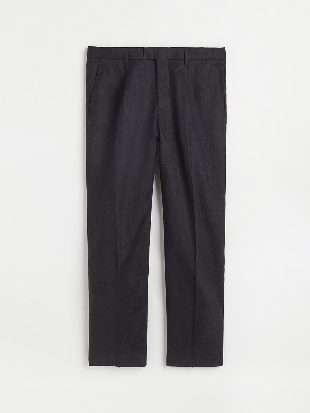 

H&M Men Black Relaxed Fit Linen Suit Trousers