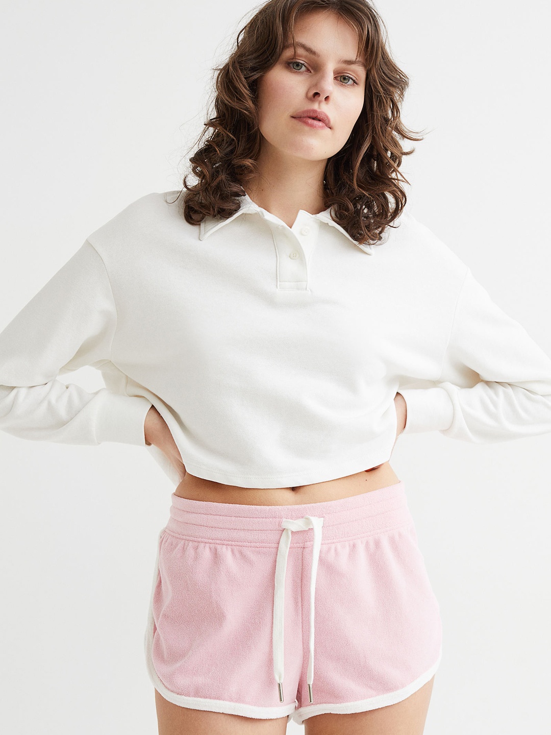 

H&M Women Pink Terry Hotpants