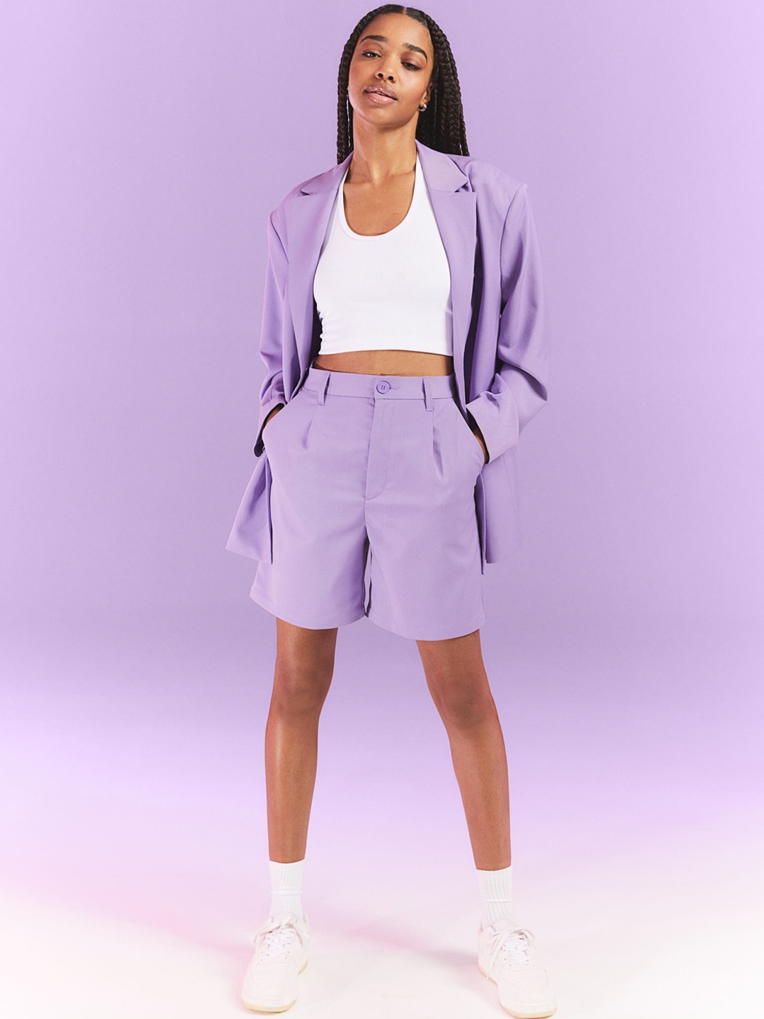 

H&M Women Purple Bermuda Shorts