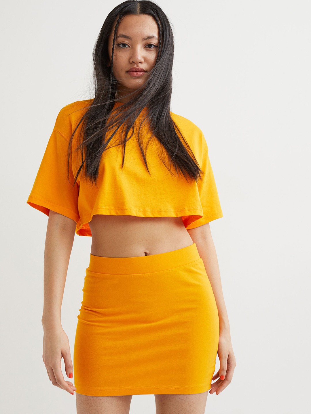 

H&M Women Orange Mini Skirt
