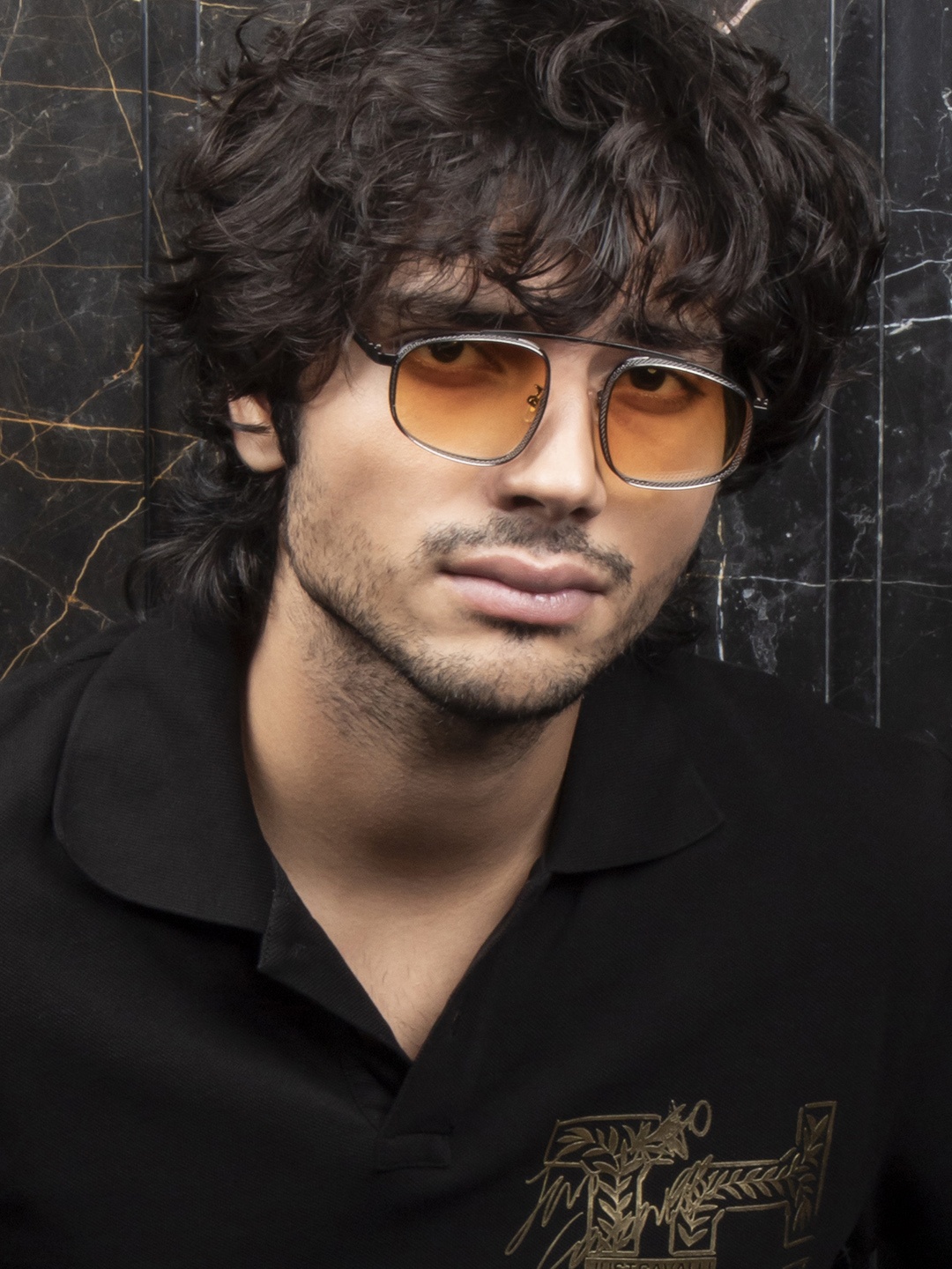 

Ted Smith Unisex Yellow Lens & Gunmetal-Toned Aviator Sunglasses with UV Protected Lens