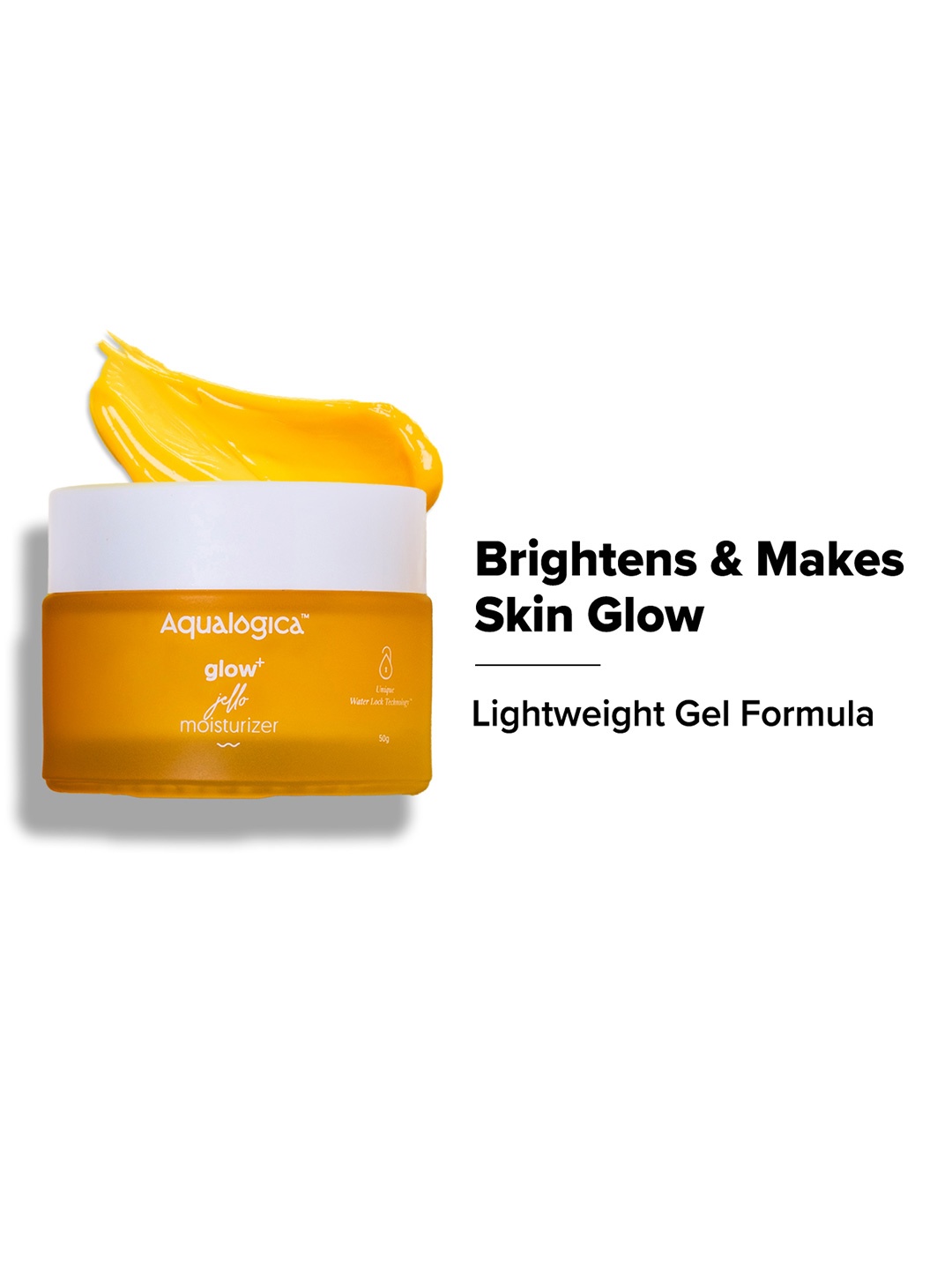 

Aqualogica Glow+ Jello Non Sticky Moisturiser With Vitamin C & Papaya - 50g, Yellow