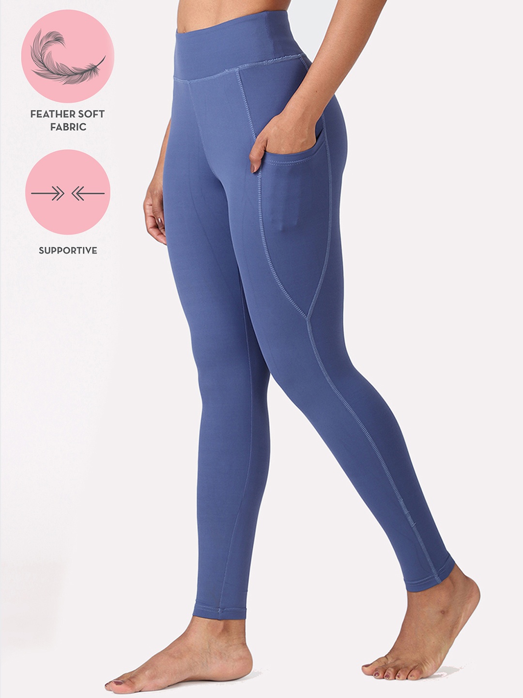 

KICA Women Blue Solid Second Skin Essential Leggings