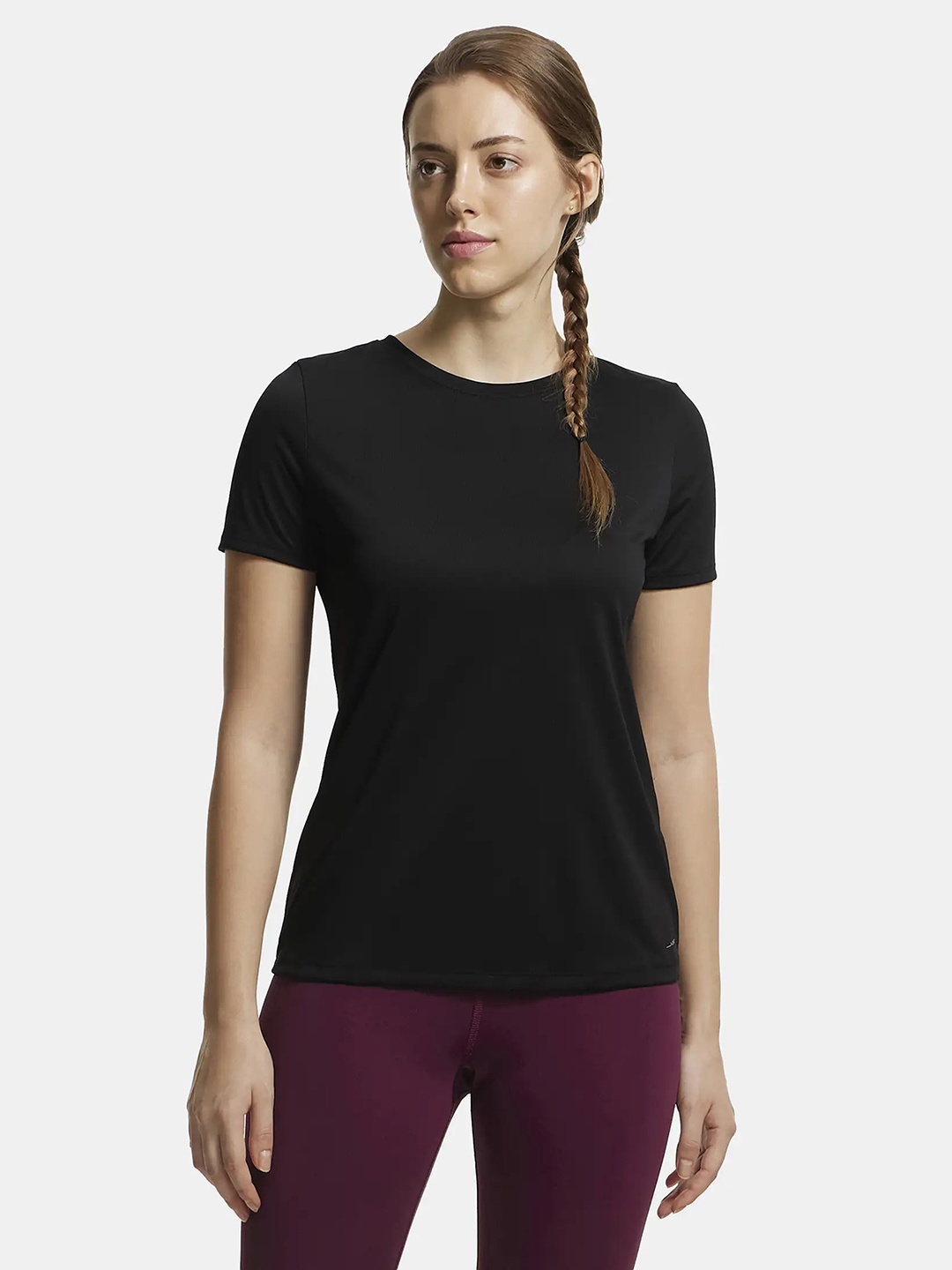 

Jockey Solid Microfiber Relaxed Fit Tshirt-MW71, Black