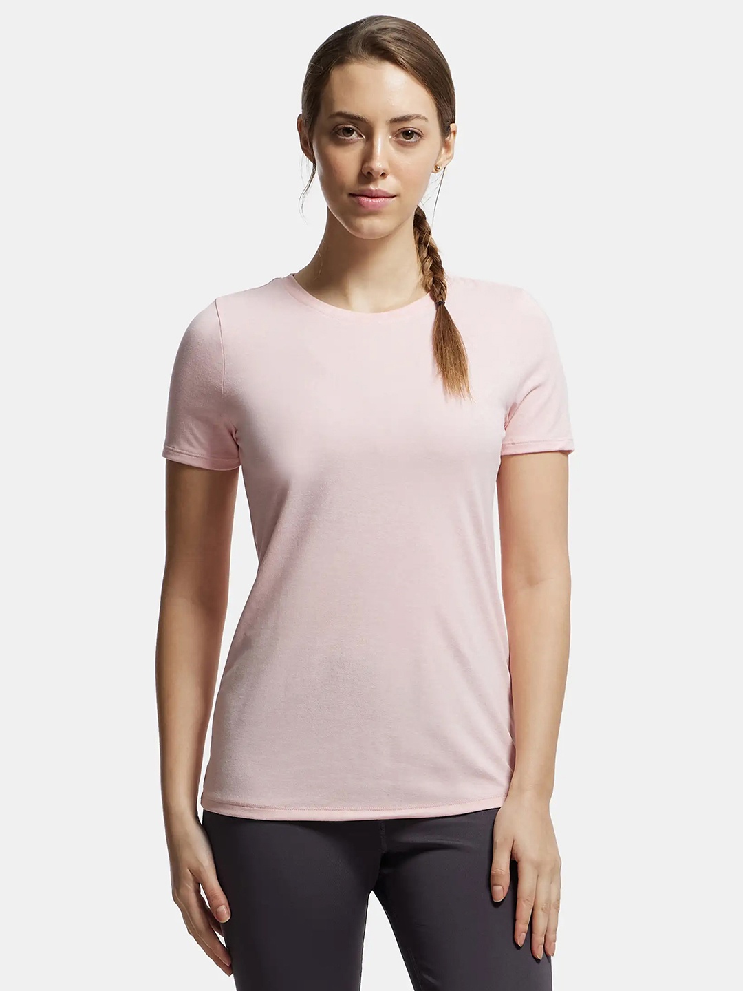 

Jockey Women Pink Cotton T-shirt