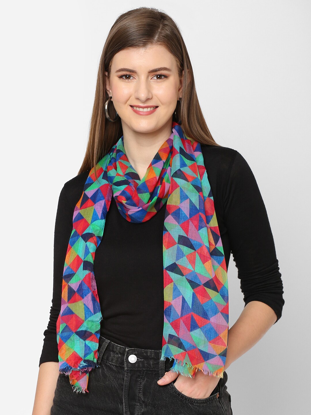

Cloth Haus India Women Multicoloured Printed Scarf, Multi