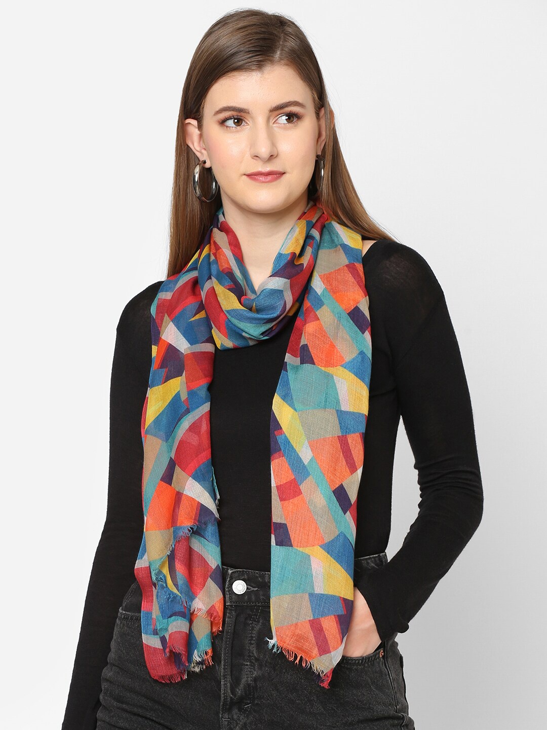 

Cloth Haus India Women Multicoloured Printed Scarf, Multi