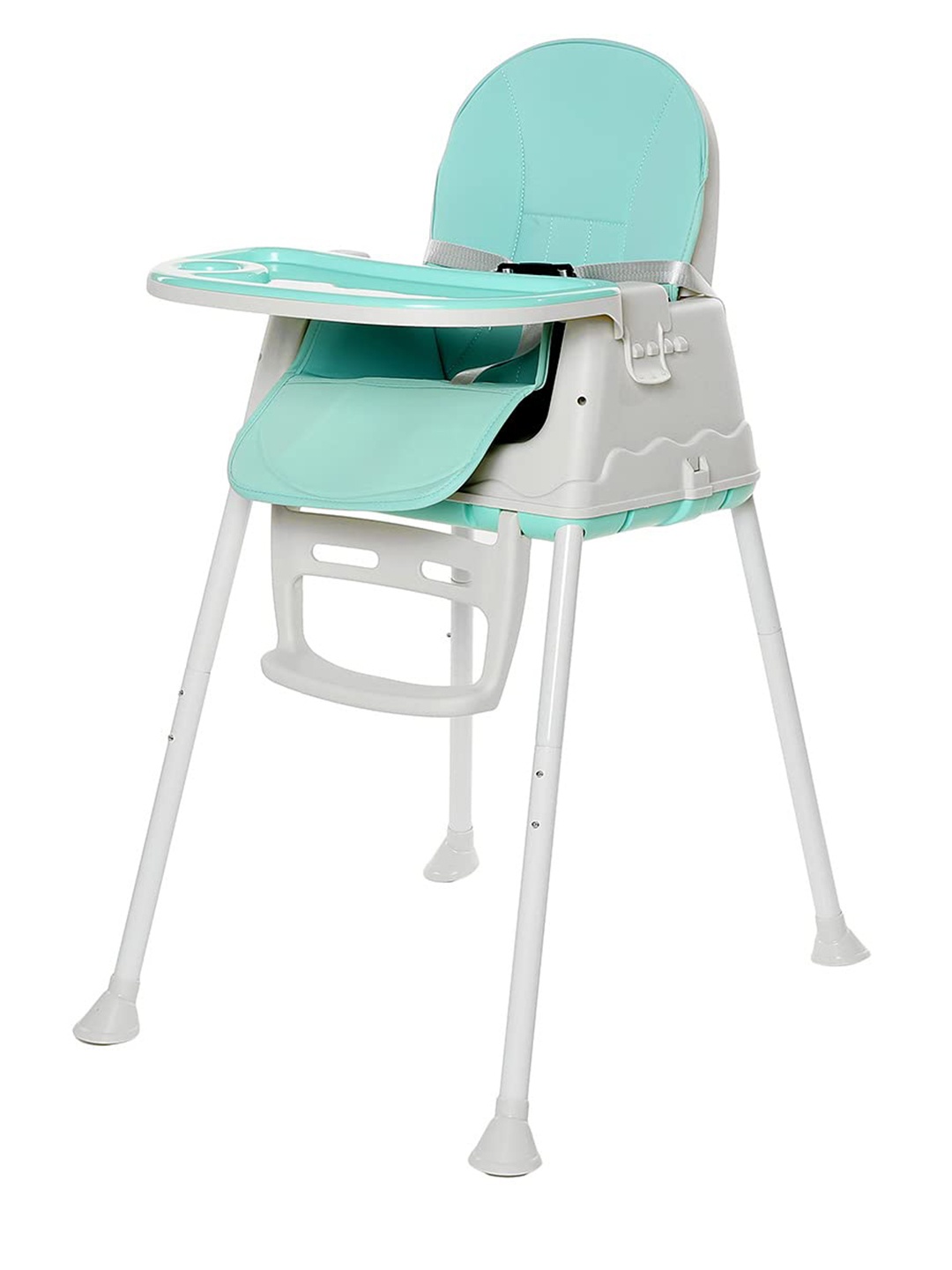 

SYGA Infant Kids Green & White High Chair With Wheel Cushion