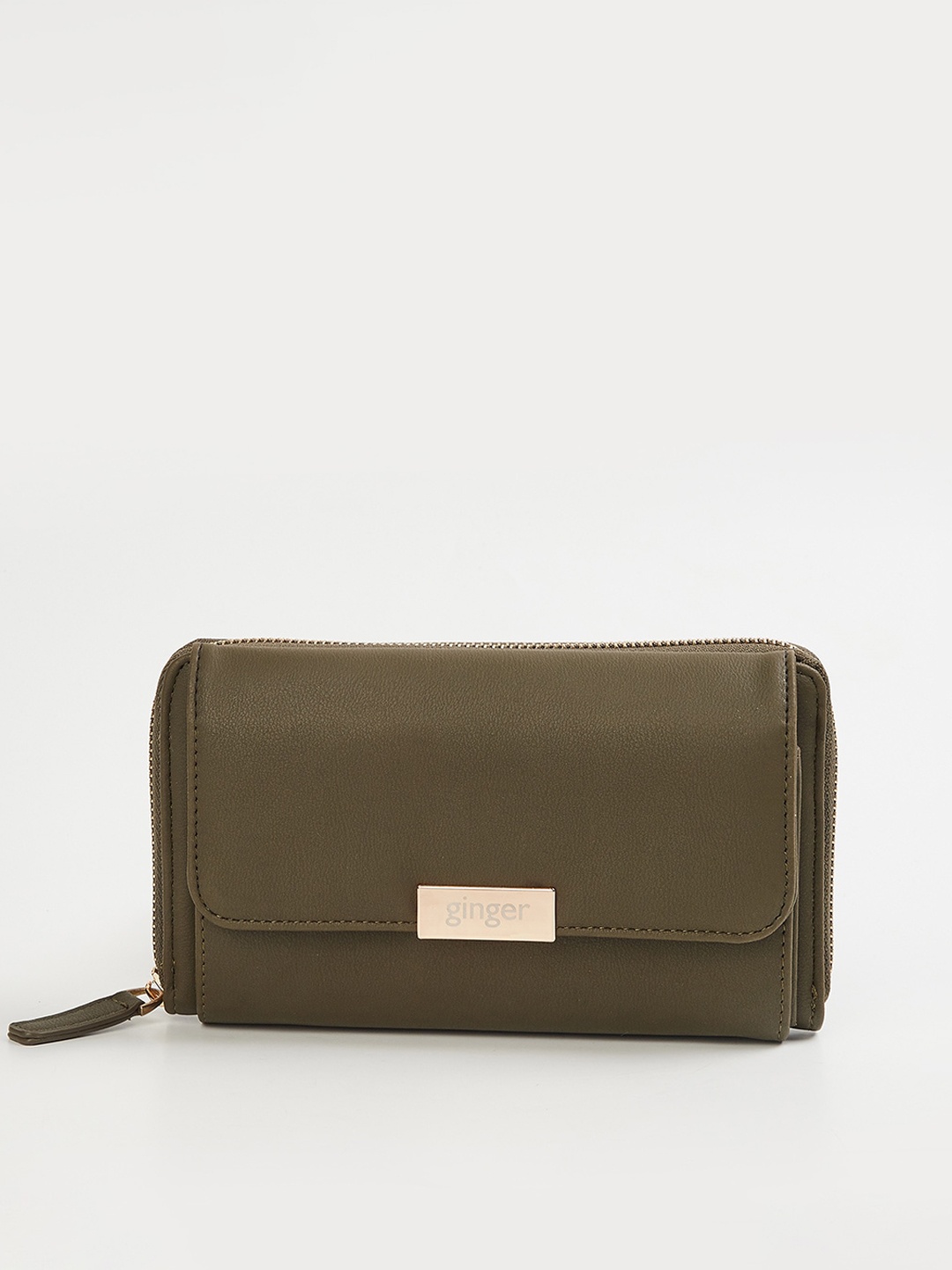 

Ginger by Lifestyle Olive Green Structured Sling Bag