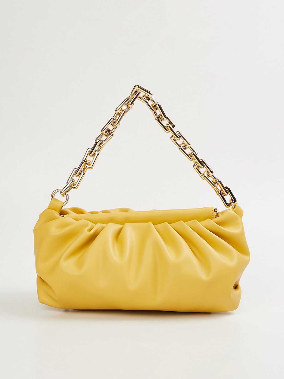 

Ginger by Lifestyle Yellow Structured Handheld Bag