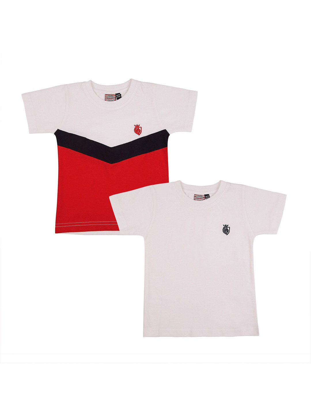 

Actuel Boys White & Red 2 Colourblocked T-shirt
